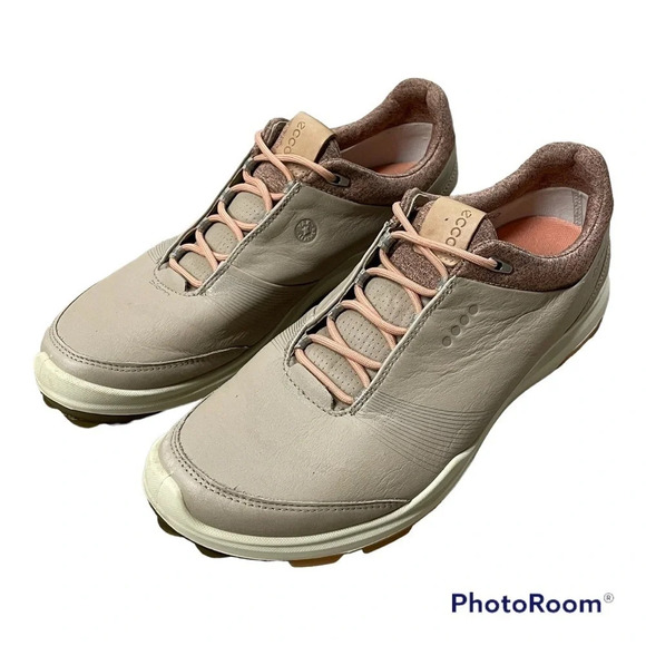 ECCO BIOM Hybrid 3 GTX Golf Shoes Yak Leather Oyster-Muted Clay Waterproof W 10 - Picture 4 of 15